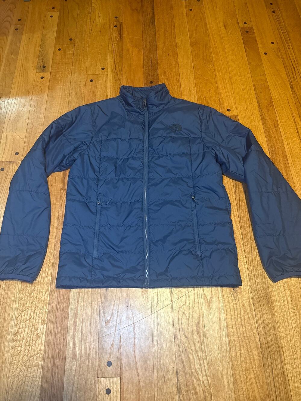 The North Face Insulated Jacket Mens M Blue Full Zip Puffer NF0A33PT